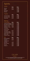 Drinks Menu