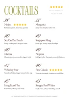 Drinks Menu