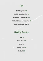 Drinks Menu