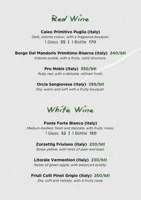 Drinks Menu