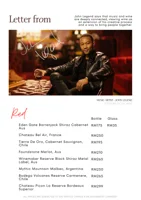 Drinks Menu