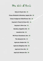 Drinks Menu